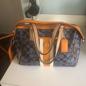 Coach Blue and Orange Shoulder Bag